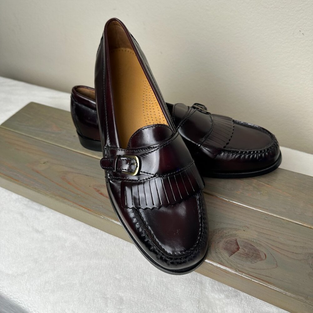 Cole Haan Men’s 11.5D Burgundy Pinch Monk Strap Loafers